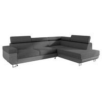 ECKSOFA Fonti, Seite: Rechts - Dunkelgrau, Holz/Textil (253/188cm) - MIRJAN24