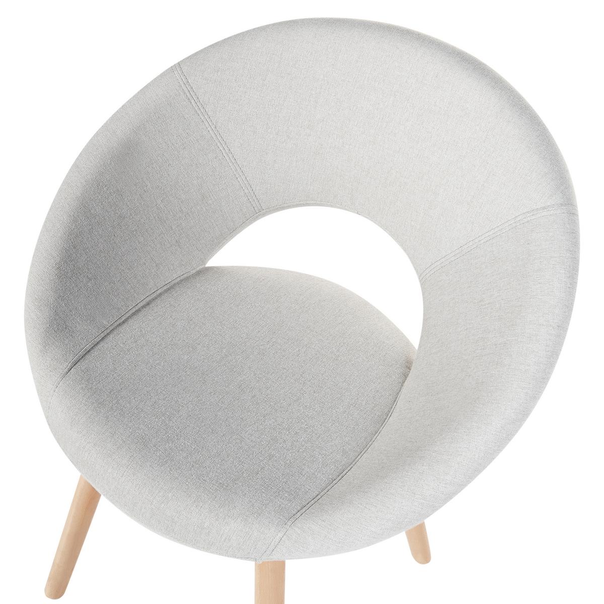 ESSZIMMERSTUHL 2er-Set Polsterbezug Grau Roslyn - Grau, Holz/Textil (66/80/45cm) - Beliani