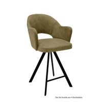 THEKENSTUHL drehbar (4er-Set) Diandra 59x104x61 Schwarz/Olivgrün - Schwarz/Olivgrün, Kunststoff (61/104/59cm) - 58aufmkessel