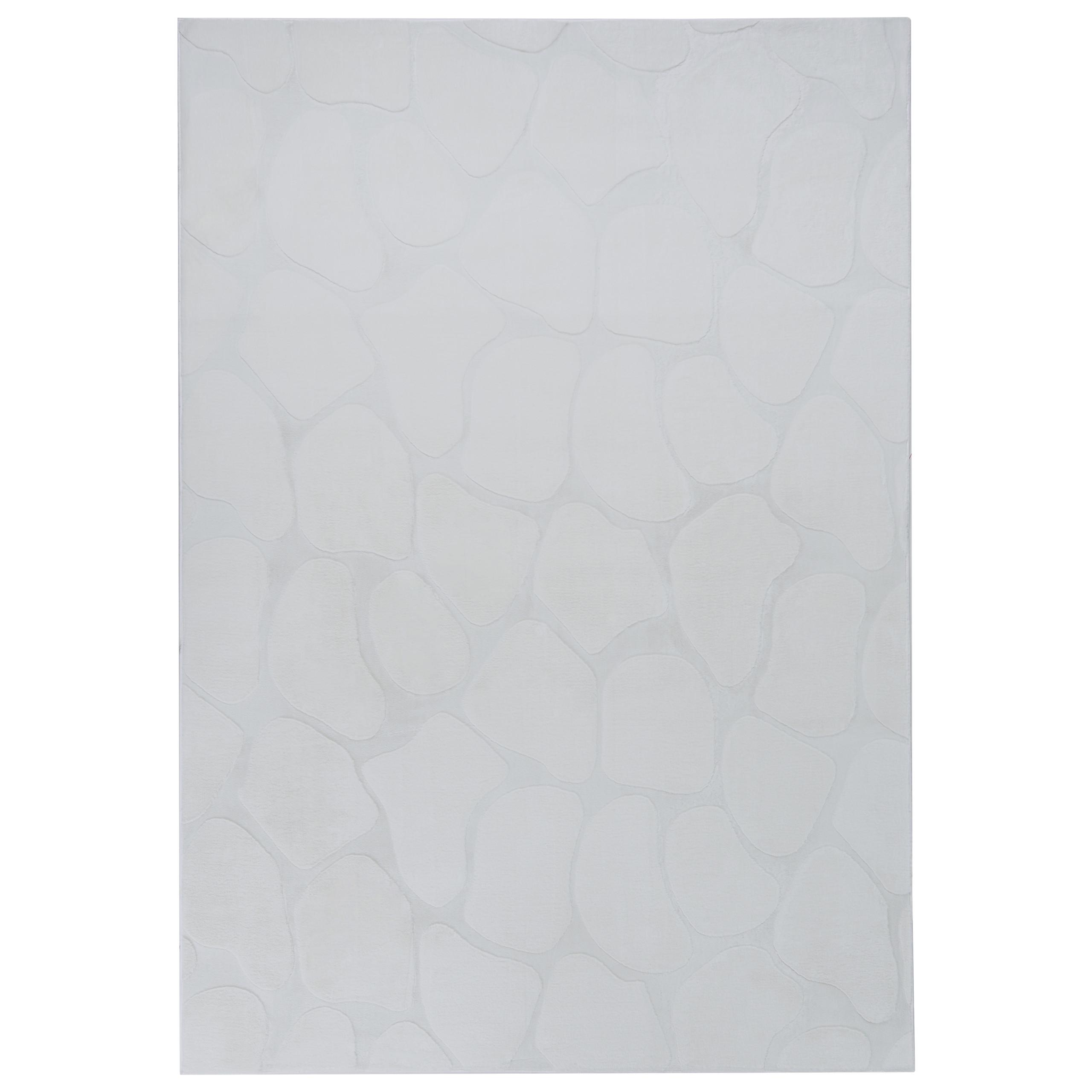 TEPPICH Hellgrau 160/230 cm Kawi - Hellgrau/Grau, Textil (160/230cm) - Beliani
