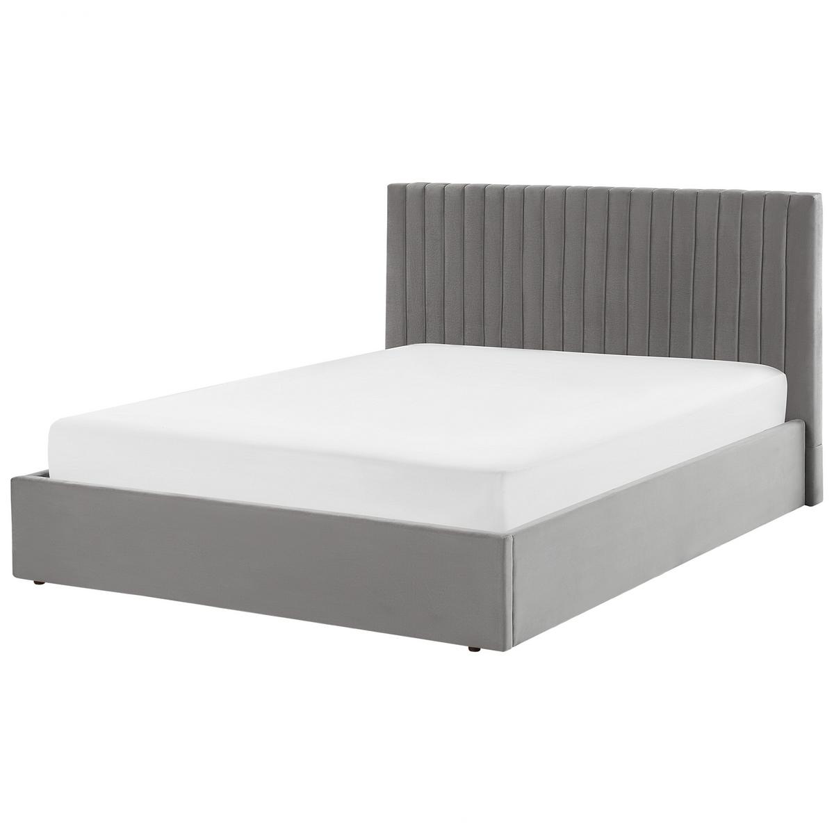 POLSTERBETT 160x200 cm Grau Vion - Grau, Textil (160/200cm) - Beliani
