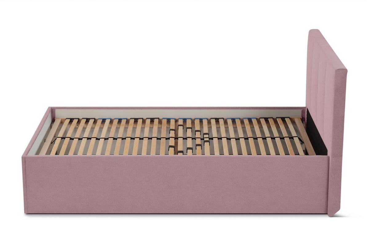 POLSTERBETT Dalas Rose 120 x 200 x 40 cm Stauraum Mit hochwertiger Matratze H3 (bis 120 kg) und Lattenrost - Rosa, Holz (120/200cm) - Halmon Schlafkomfort Betten 