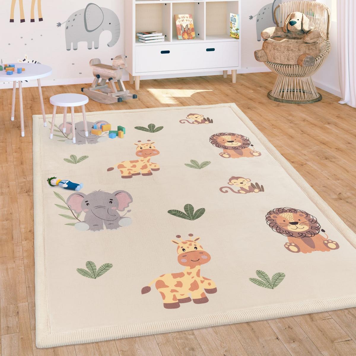 KINDERTEPPICH Waschbar, mit Tier-Motiv, Mehrfarbig, 120 x 160 cm - Multicolor, Textil (160/120cm) - KADIMA DESIGN