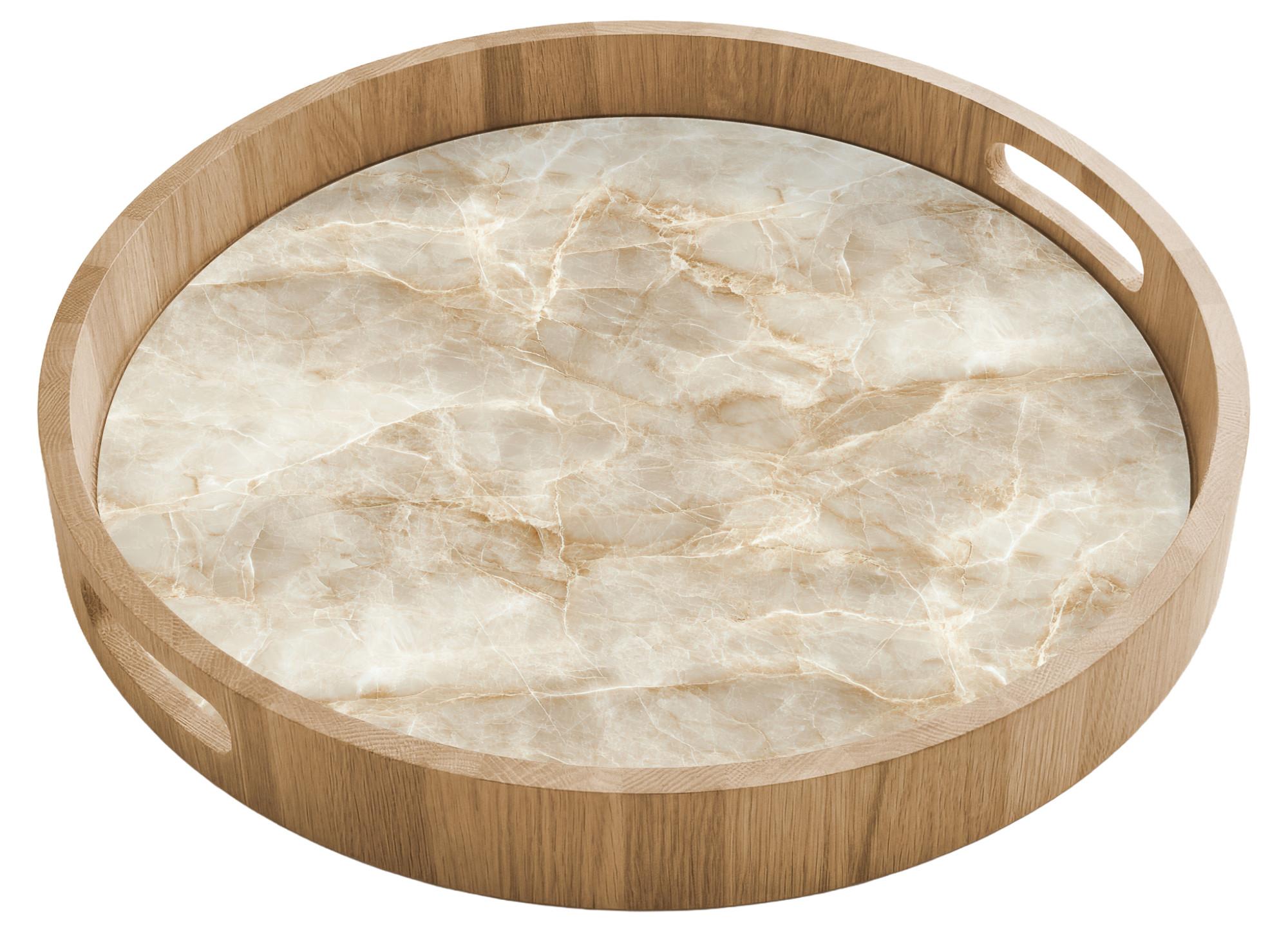 TABLETT Hellbeige - Onyx - Dezent 40x40 cm - Beige, Holz (40/5/5cm) - OnlyWow