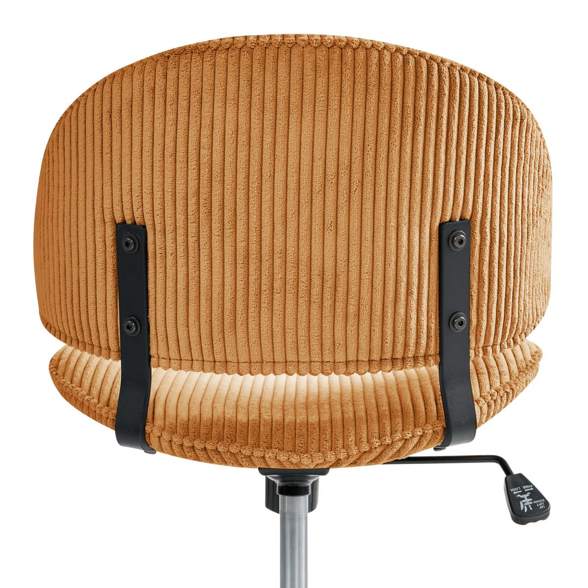 BÜROSTUHL Cord Orange Kiana - Orange, Textil (55/74/55cm) - Beliani
