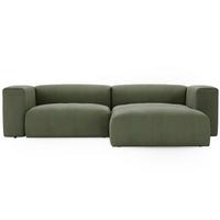 ECKSOFA Landi Grün Rechts - Schwarz/Grün, Kunststoff/Textil (240/180cm) - Graingold