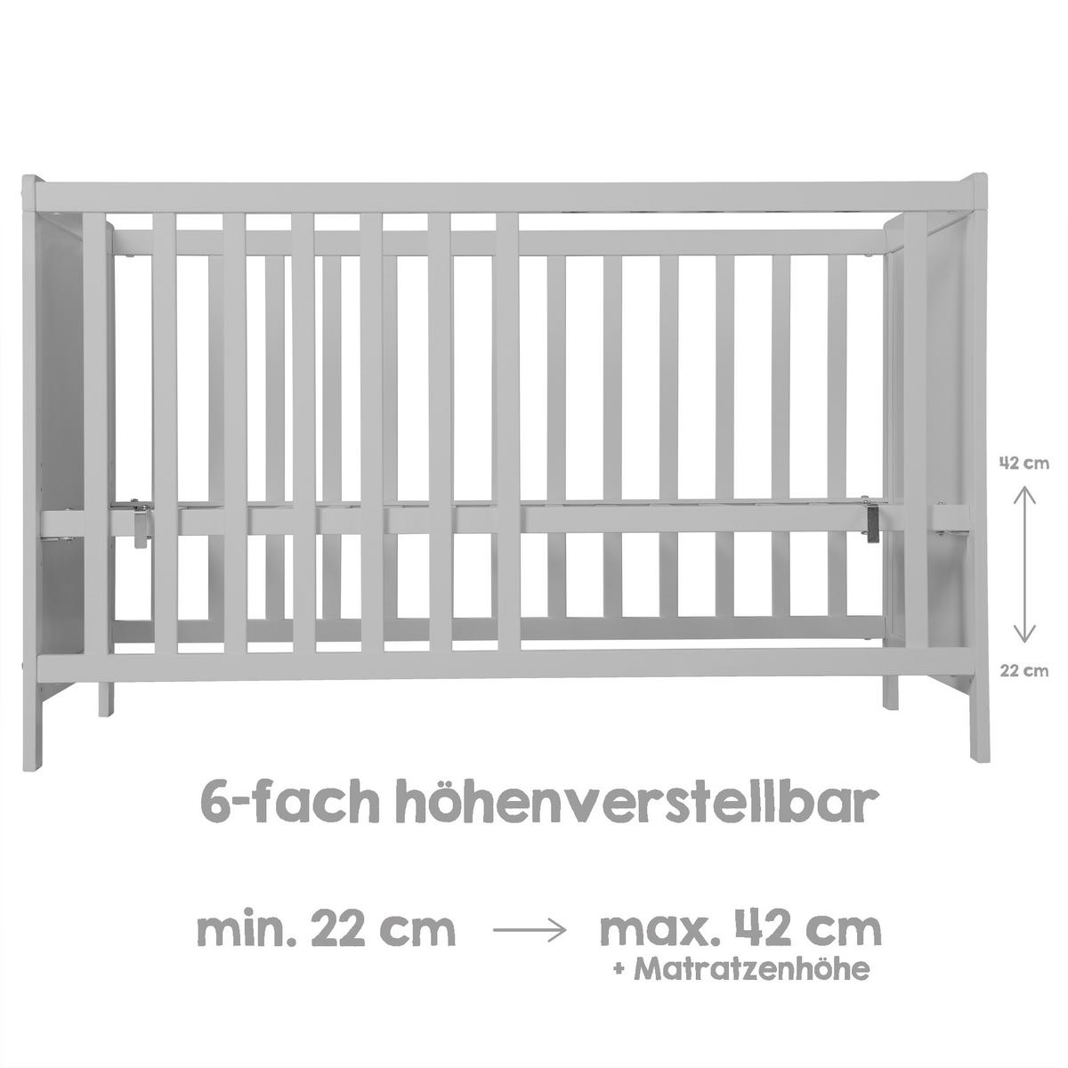 BABYZIMMER-SET Hamburg mit Türen 2-teilig - Taupe, Holzwerkstoff (66/76/123cm) - Roba