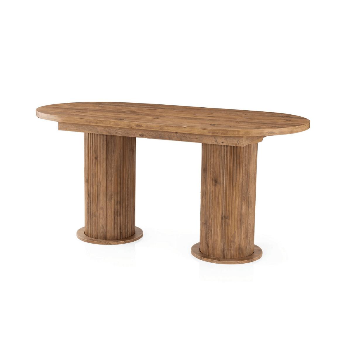 ESSTISCH ausziehbar von 180 bis 216 cm in Nussbaum-Dekor 180/90/77 cm - Nussbaumfarben, Holzwerkstoff (95/90/77cm) - Calicosy