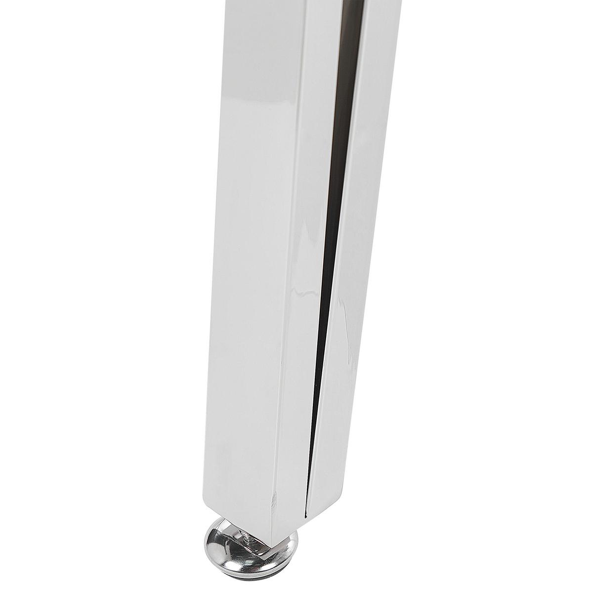 ESSTISCH 120/70/75 cm Weiß, Silberfarben Rechteckig Greyton - Weiß, Holzwerkstoff (120/70/75cm) - Beliani