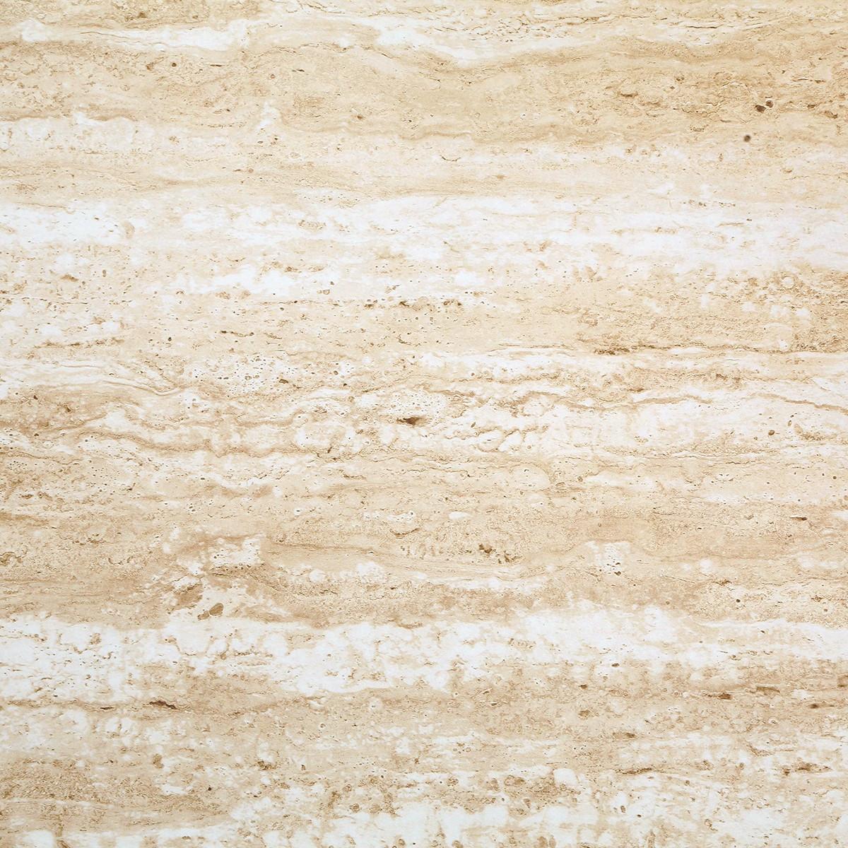 SIDEBOARD 3 Türen mit Travertin-Dekorplatte B160 cm - HELIOS - Eschefarben, Holzwerkstoff (40/80/48cm) - Calicosy