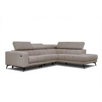 ECKSOFA MORELLO 5-Sitzer, taupe - Taupe/Schwarz, Holzwerkstoff/Textil (287/228cm) - Wozimo