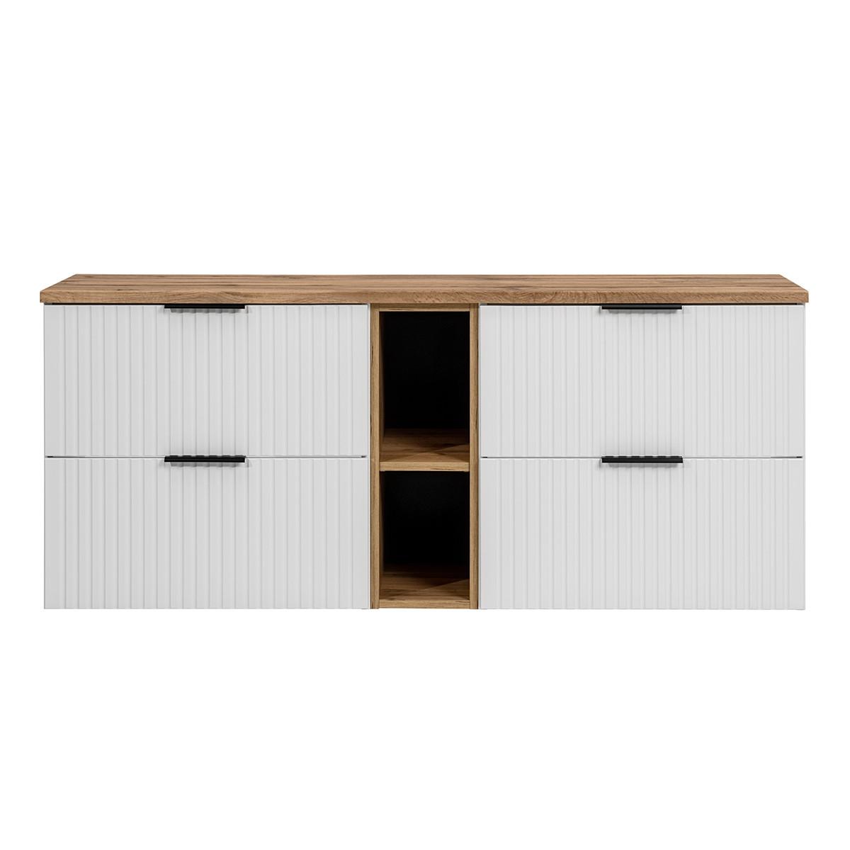 WASCHTISCHUNTERSCHRANK 140.8cm Adriel Weiß - Weiß, Holzwerkstoff (140.8/59/46cm) - Petits-meubles