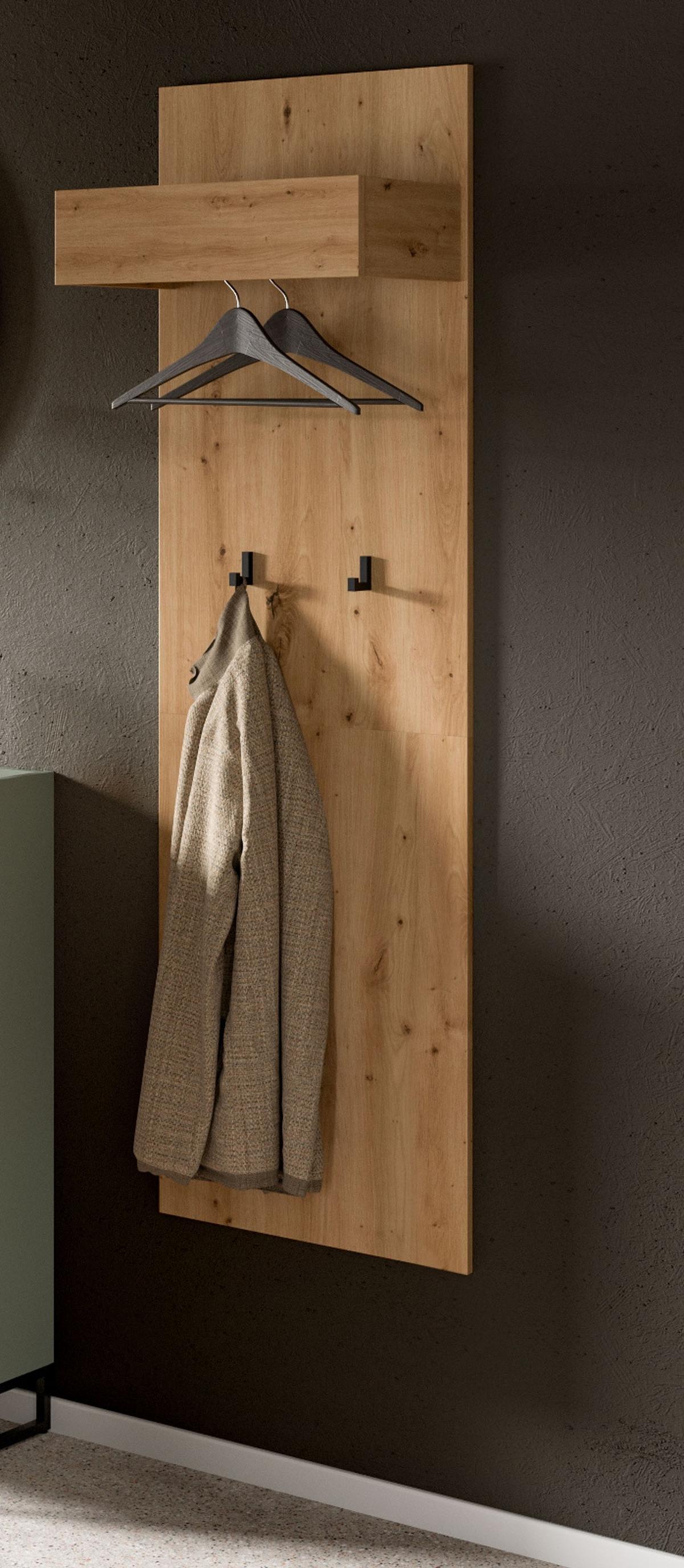 GARDEROBENPANEEL Artisan Eiche, Wandgarderobe 50 x 160 cm - Eiche Artisan, Holzwerkstoff (50/160/27cm) - Inn.Furn