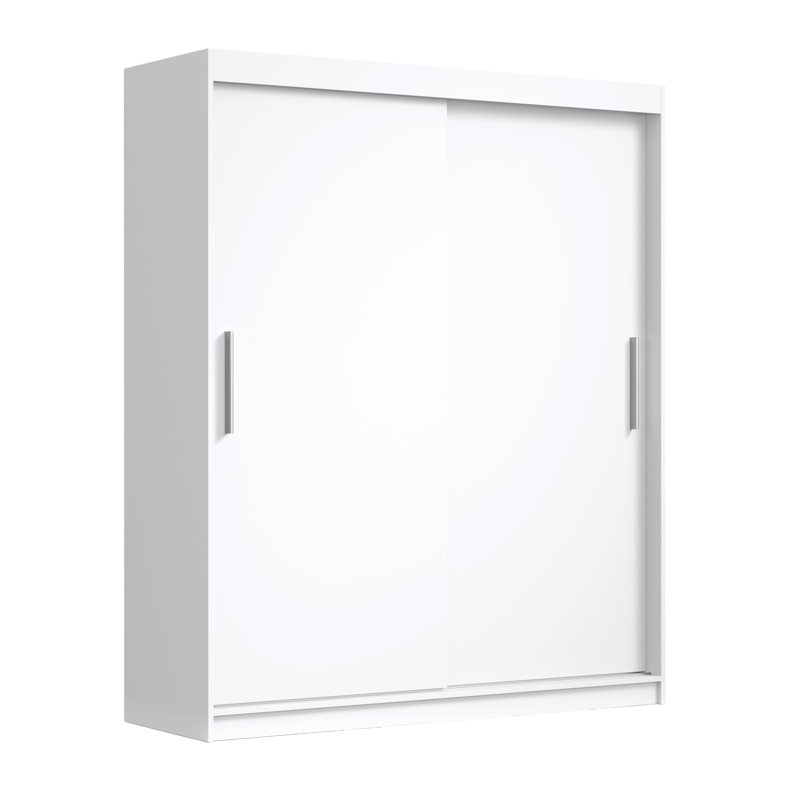 SCHWEBETÜRENSCHRANK VIVA 180/215,5/59cm 2-türig Weiß - Weiß, Holzwerkstoff (180/215.5/59cm) - MASSENO