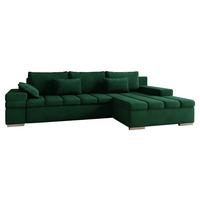 ECKSOFA Bangkok Premium, Seite: Rechts - Smaragdgrün/Silberfarben, Holz/Textil (310/175cm) - MIRJAN24