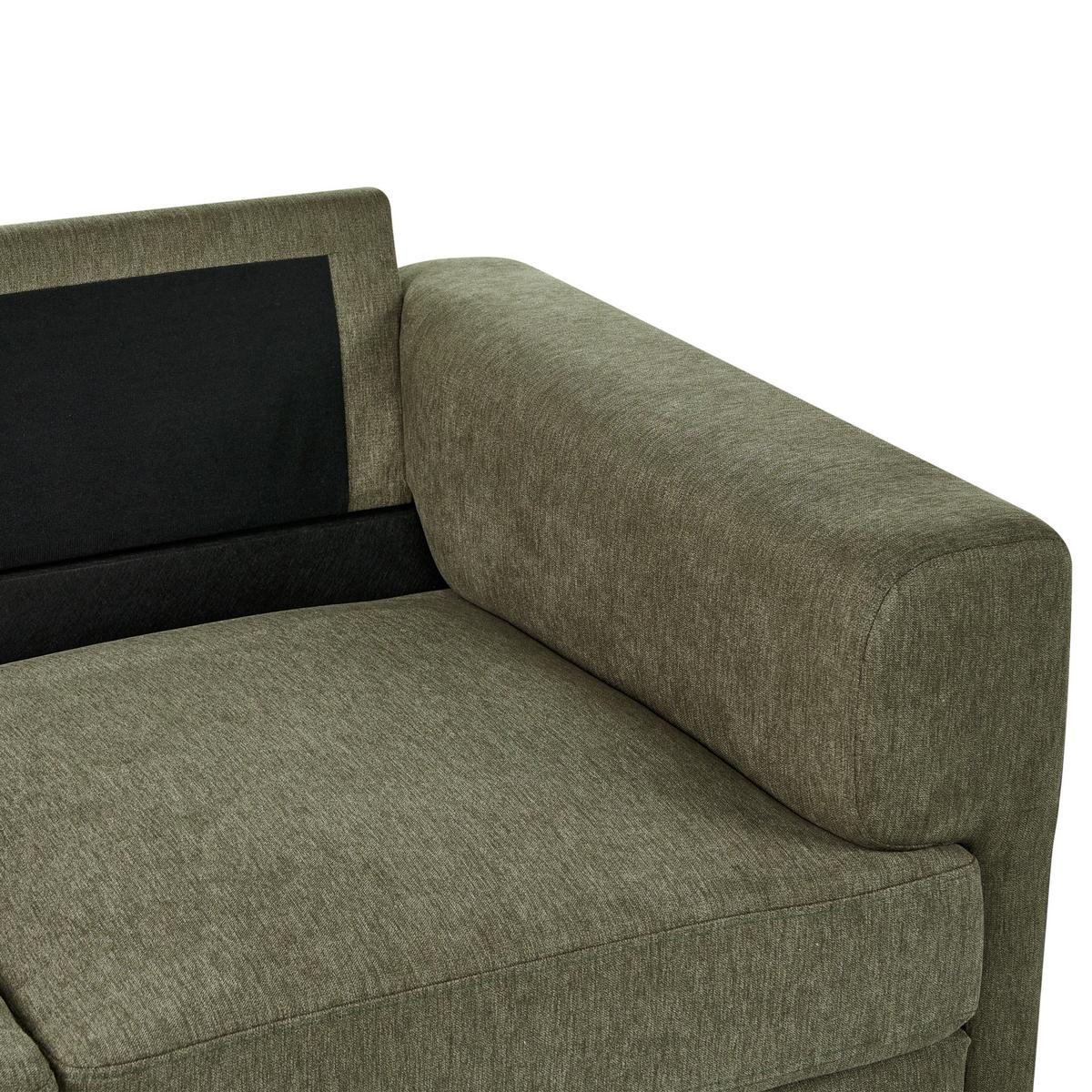2-SITZER-SOFA Stoff Grün Lousto - Schwarz/Grün, Textil (156/85/65cm) - Beliani