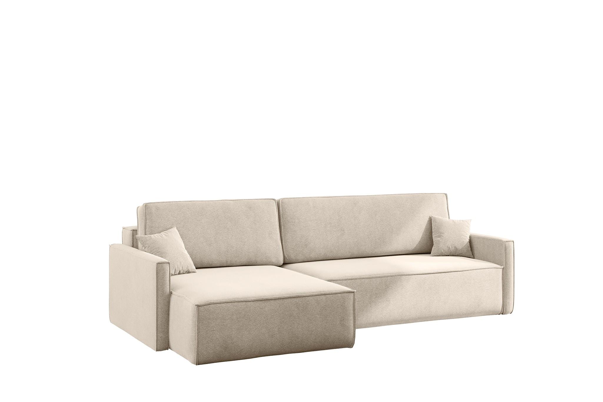 ECKSOFA Louis Salvador - Beige, Holzwerkstoff/Textil (250/142cm) - Fun Möbel