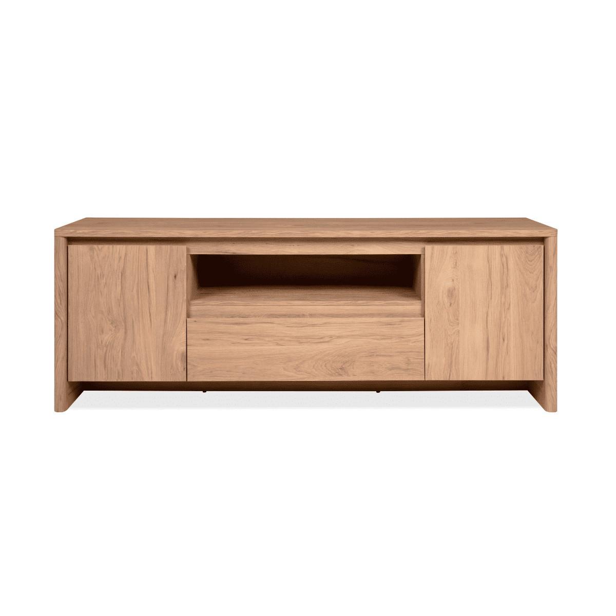 TV-MÖBEL 2 Türen 1 Schublade und 1 offenes Fach in Holzoptik 40/59/163,5 cm - Apfelbaumfarben, Holzwerkstoff (40/59/163.5cm) - Calicosy