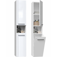 BADEZIMMERSCHRANK Weiß, Hochglanz Weiß 31/174/30 - Weiß, Holzwerkstoff (31/174/30cm) - RAUMHIRSCH FURNITURE