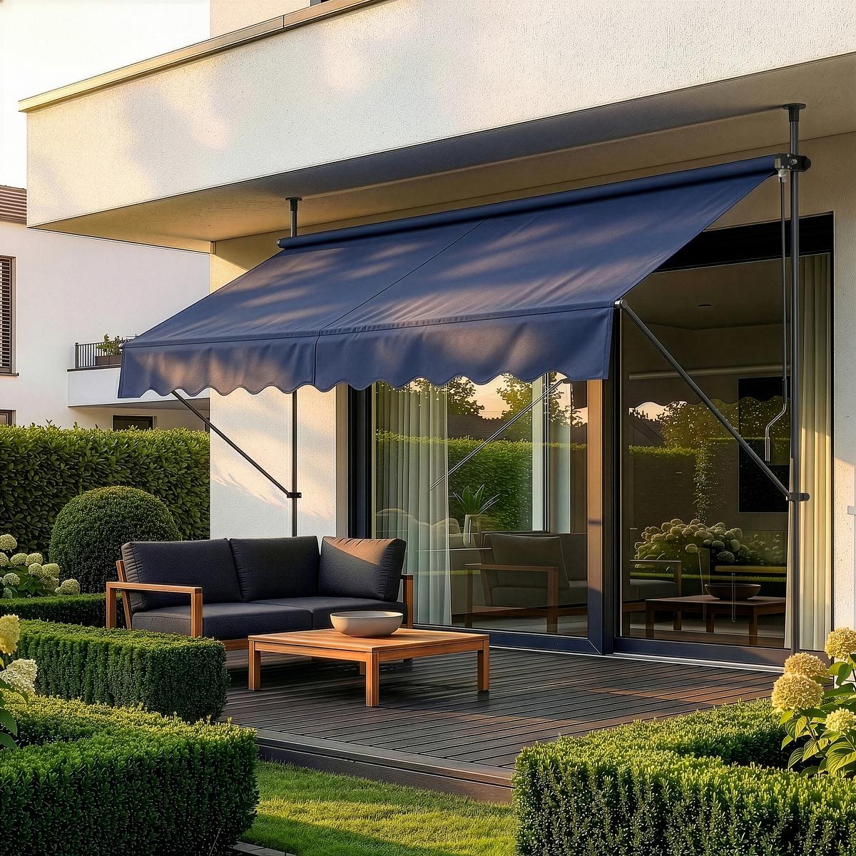 KLEMMMARKISE Stem - Dunkelblau, Textil/Metall (400/309/120cm) - pro.tec