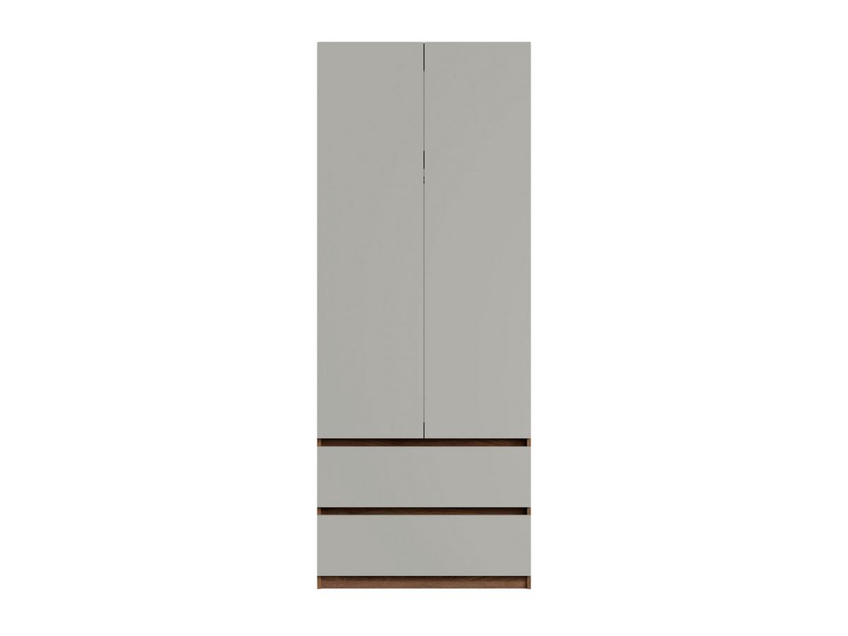 KLEIDERSCHRANK Walnuss, Neutralgrau 90/230,5/49,8 - Walnussfarben/Grau, Holzwerkstoff (90/231/50cm) - RAUMHIRSCH FURNITURE