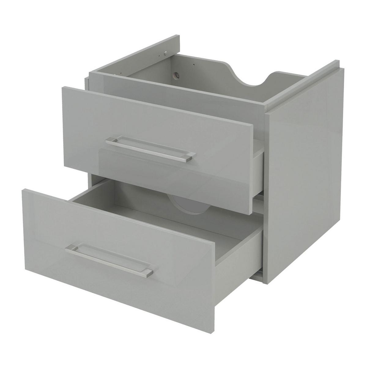 WASCHBECKENUNTERSCHRANK PREMIUM Grau - Grau, Holz (59/50/46cm) - MCW