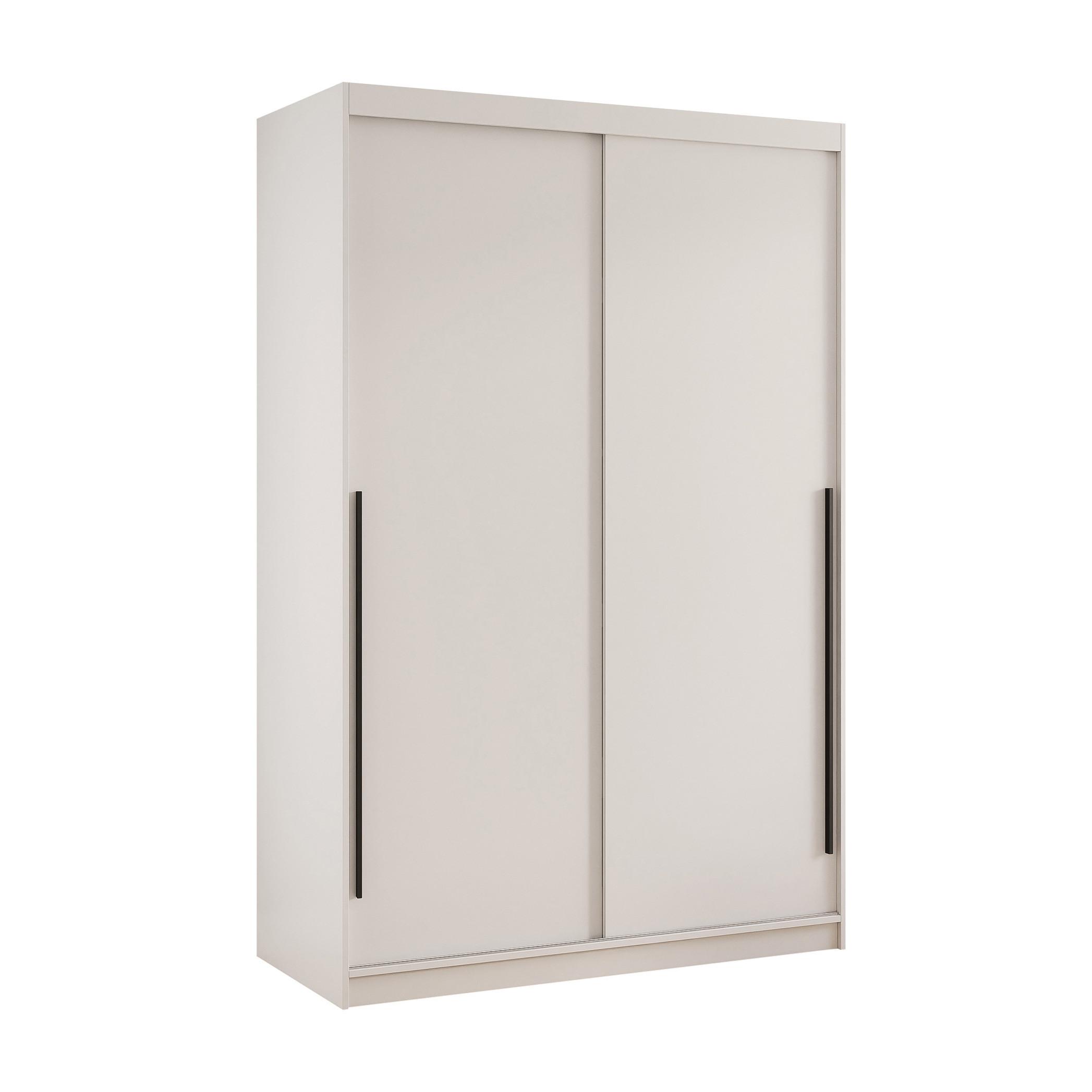 SCHIEBETÜRENSCHRANK SILENTE 140 cm mit Einlegeböden und Kleiderstange - Beige, Holzwerkstoff (140/215/60cm) - Idohome