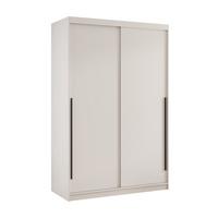 SCHIEBETÜRENSCHRANK SILENTE 140 cm mit Einlegeböden und Kleiderstange - Beige, Holzwerkstoff (140/215/60cm) - Idohome