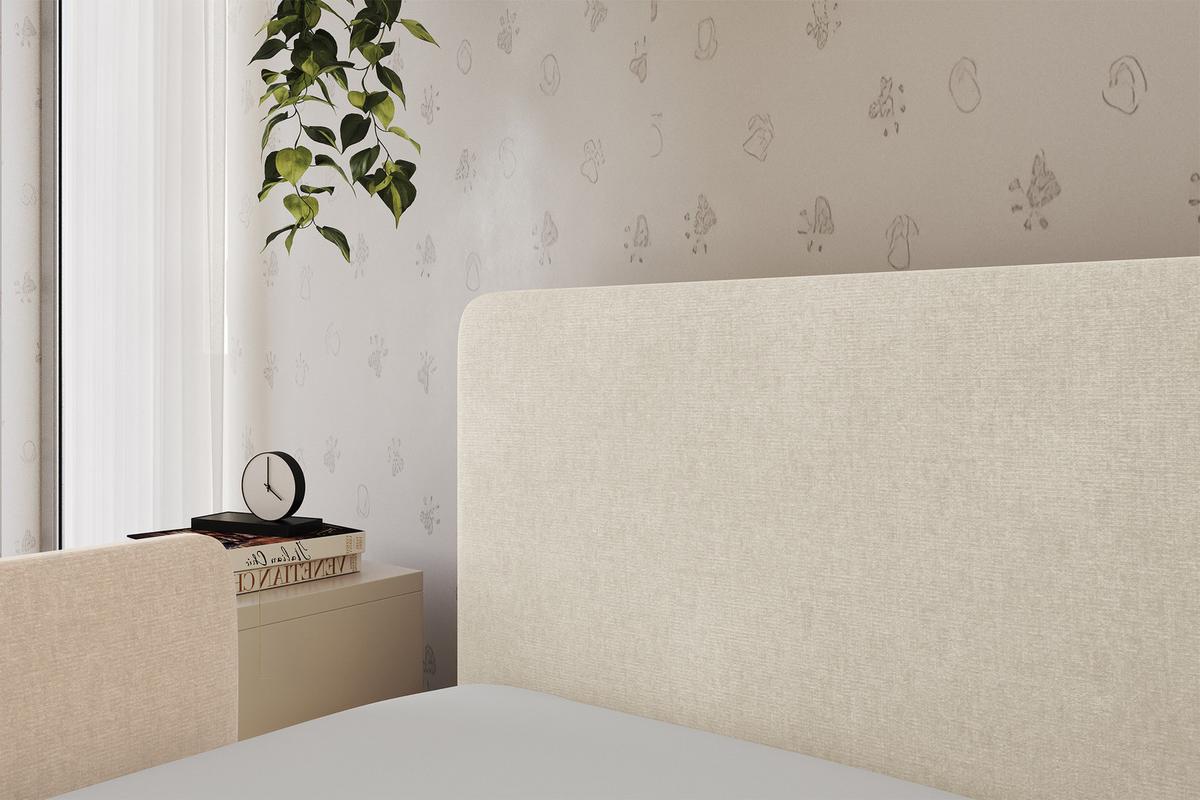 EINZELLBETT Jugendbett mit Bettkasten, Rechts - NORY 100x200 Beige - Naturfarben, Holzwerkstoff/Textil (100/200cm) - ALTDECOR