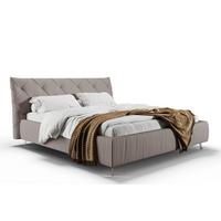 POLSTERBETT ANNY Grau Leder - Grau, Leder (160/200cm) - KAWOLA