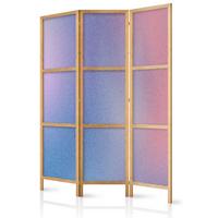 PARAVENT Japanischer 3-tlg 135x172 cm Farbverlauf - Rosa, Holz/Textil (135/172/3cm) - Muralo