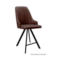 THEKENSTUHL (4er-Set) Demeter 52x108x60 Schwarz/Braun - Schwarz/Braun, Kunststoff (60/108/52cm) - 58aufmkessel