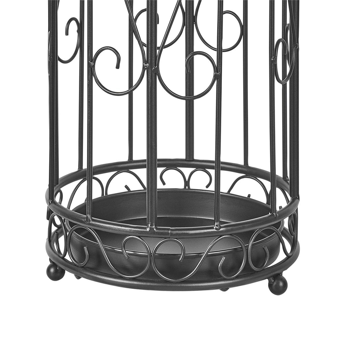 SCHIRMSTÄNDER Metall Schwarz Amboise - Schwarz, Metall (21/61/21cm) - Beliani
