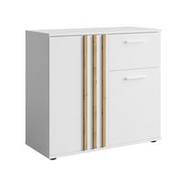SIDEBOARD Turell 2D1SZ Weiß 80/73/35 cm – Kommode mit Schublade - Weiß, Holzwerkstoff/Kunststoff (80/73/35cm) - AX Living