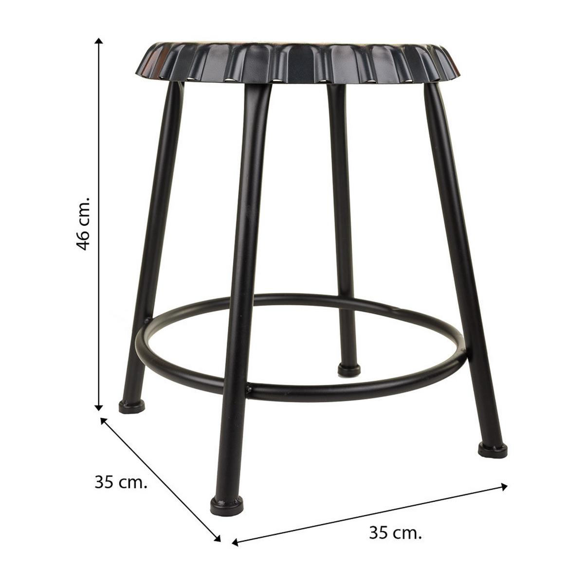 HOCKER aus Metall, weiß, 35x46cm - Weiß, Metall (35/46/35cm) - Wanderlust