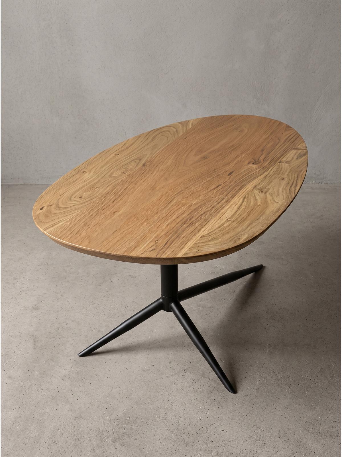 COUCHTISCH PIENZA, Akazie Massivholz, 87 x 50 x 36 cm - Schwarz/Akaziefarben, Holz/Metall (50/87/36cm) - KADIMA DESIGN