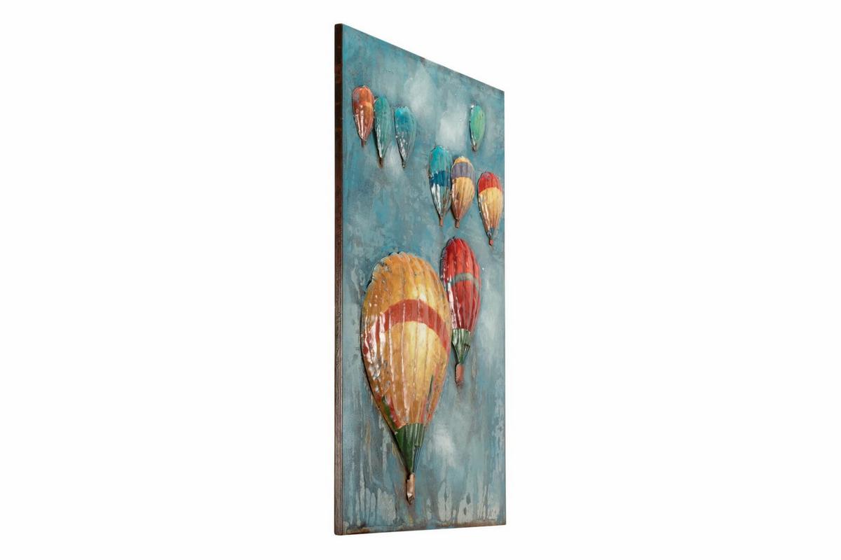 METALLBILD Blau 60/80 cm - Blau, Metall (4/80cm) - KUNSTLOFT