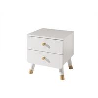 NACHTKOMMODE Kamillah 43x40x45 MDF Satin Weiß - Weiß, Holzwerkstoff (43/45/40cm) - 58aufmkessel