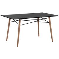 ESSTISCH 140/80/75 cm Schwarz, Hellbraun Rechteckig Biondi - Schwarz, Holzwerkstoff (140/80/75cm) - Beliani