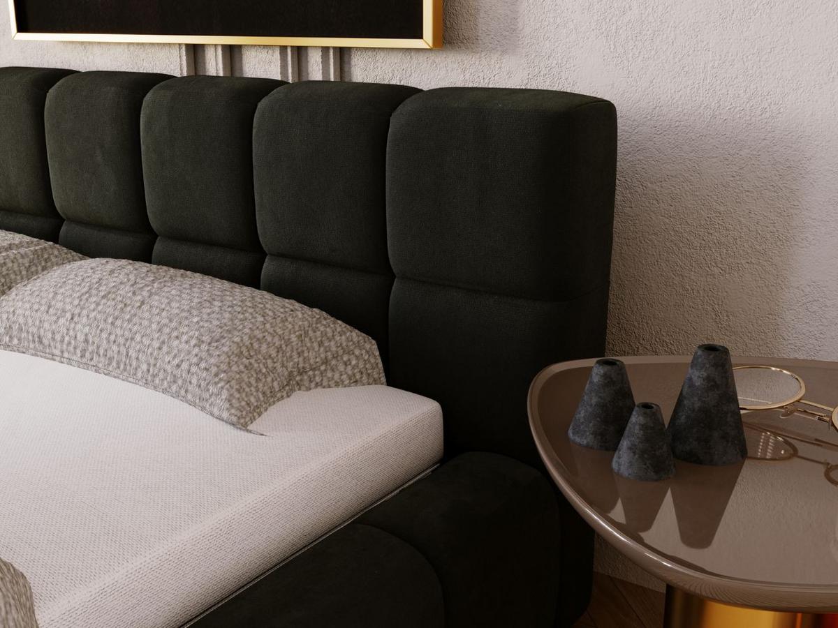 POLSTERBETT Alicante 160x200 Dunkelgrau - Dunkelgrau, Textil (160/200cm) - Graingold