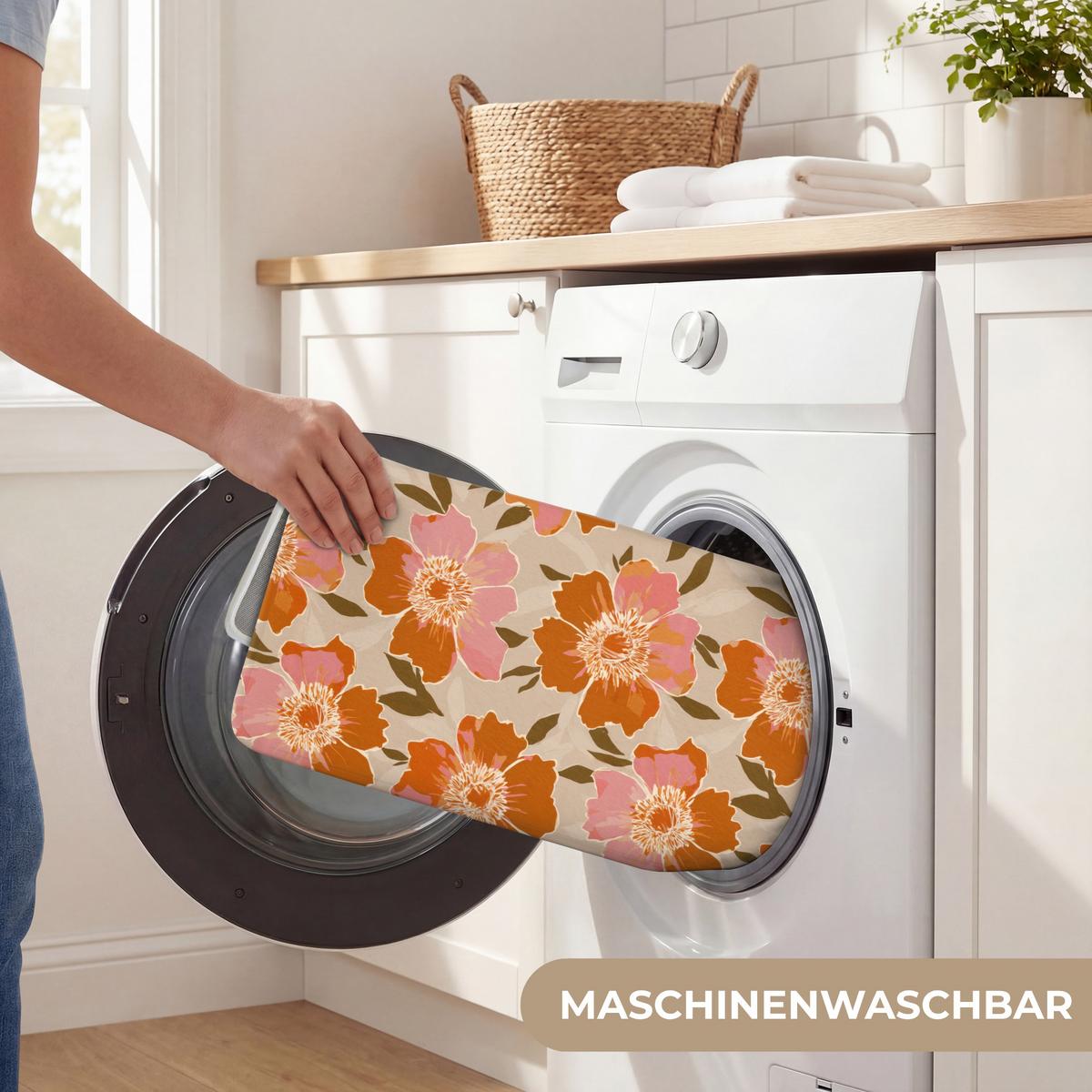 WC-VORLEGER Blumen - Motiv - Retro WC Teppich 50x80 cm - Multicolor, Textil (50/1cm) - OnlyWow