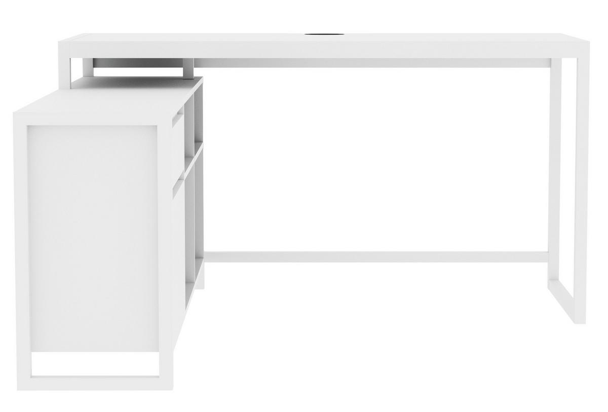 SCHREIBTISCH weiß 139 x 139 cm, Eckschreibtisch für Büro und Homeoffice - Weiß, Holzwerkstoff (139/139/75cm) - Furn.Design