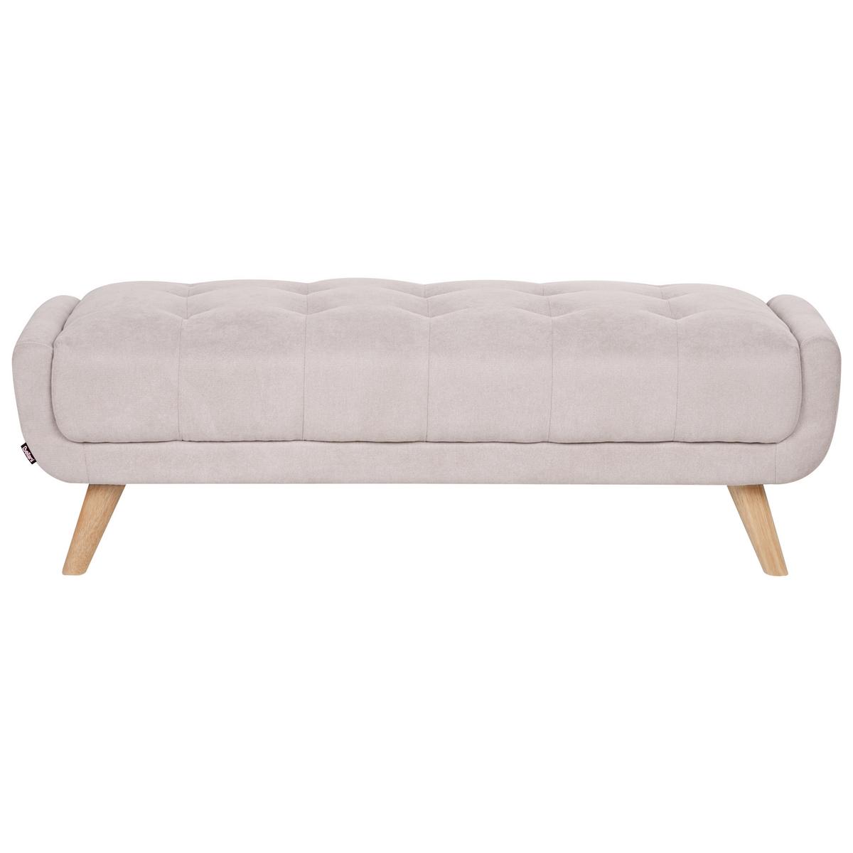 OTTOMANE Stoff Taupe Habo - Hellbraun, Textil (134/42/60cm) - Beliani