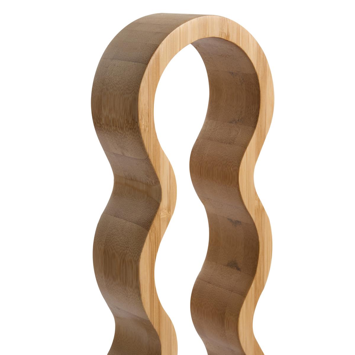 WEINREGAL Bambus Hellbraun Cerise - Hellbraun/Braun, Holz (15/41/10cm) - Beliani
