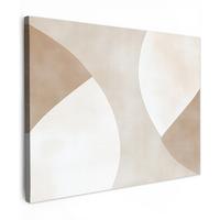 LEINWANDBILD Braun - Japandi - Abstrakt Wandbild 40x30 cm - Sandfarben, Textil (40/30cm) - MuchoWow