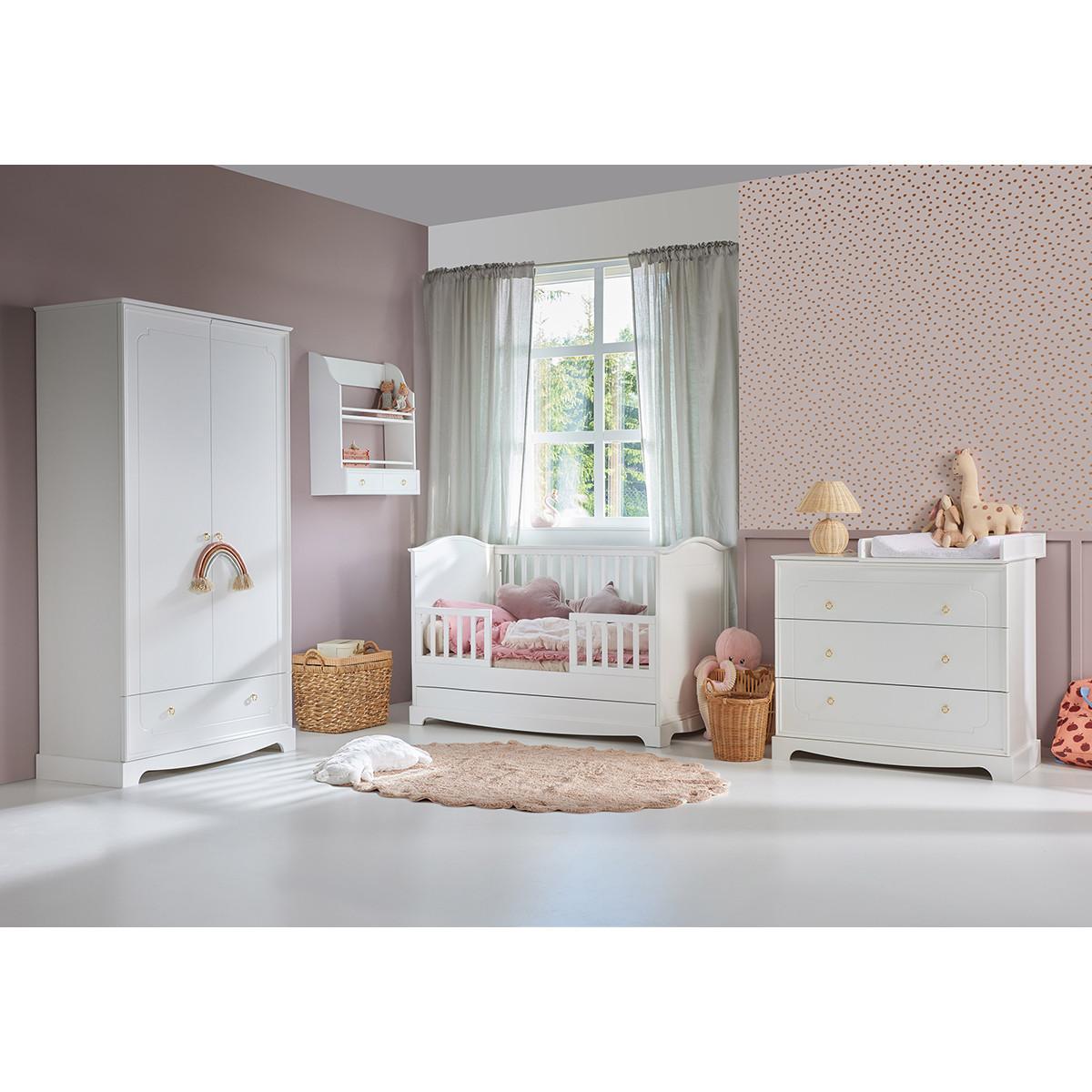 SCHRANK 2 Türen Royal Weiß - Weiß, Holzwerkstoff (103/195/50cm) - Petits-meubles