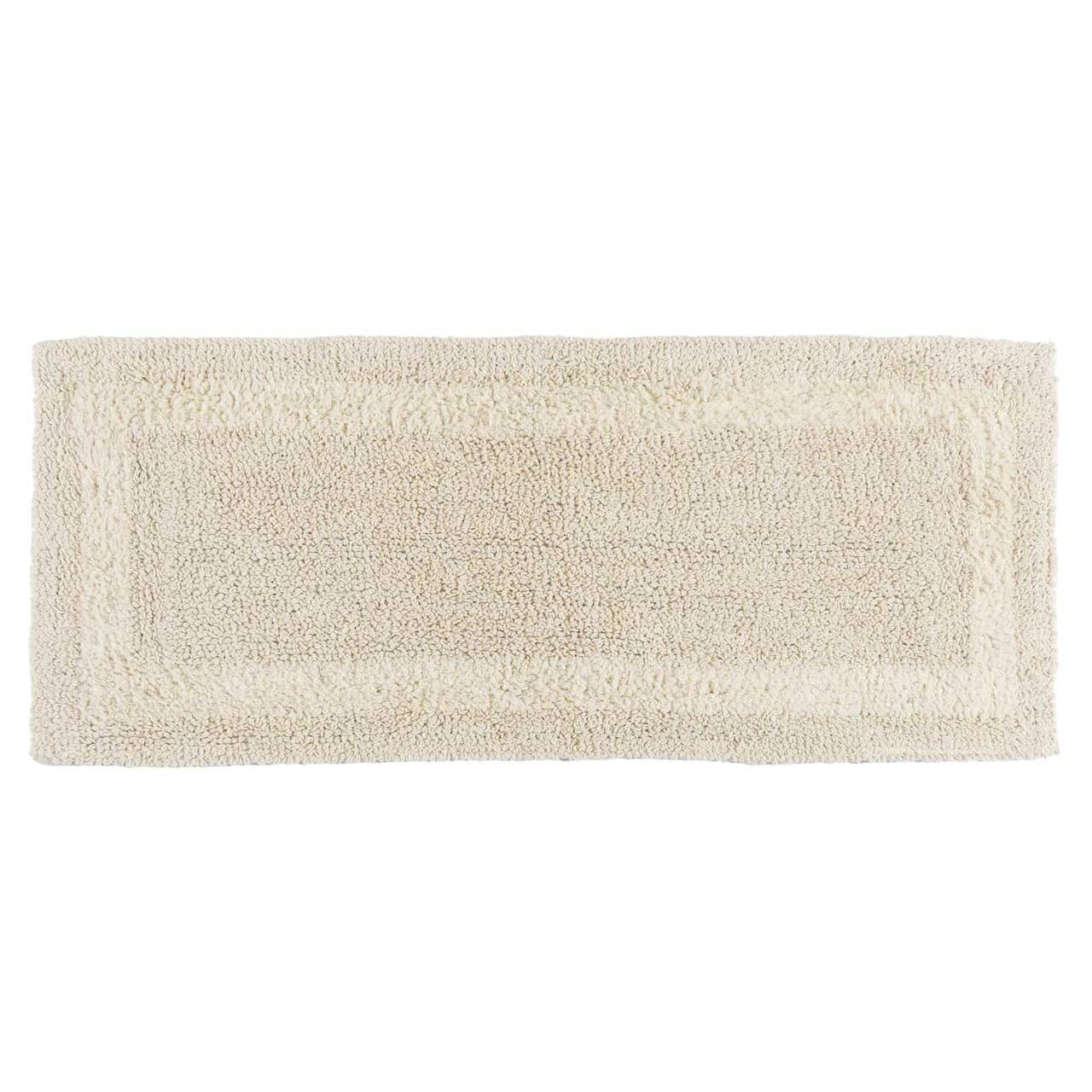 BADEMATTE 40/100 cm, 100% Baumwolle, wendbar - Creme, Textil (40/100cm) - Homescapes