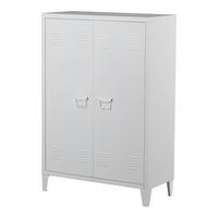 METALLSCHRANK Oripää - Weiß, Metall (75/110/33cm) - [en.casa]