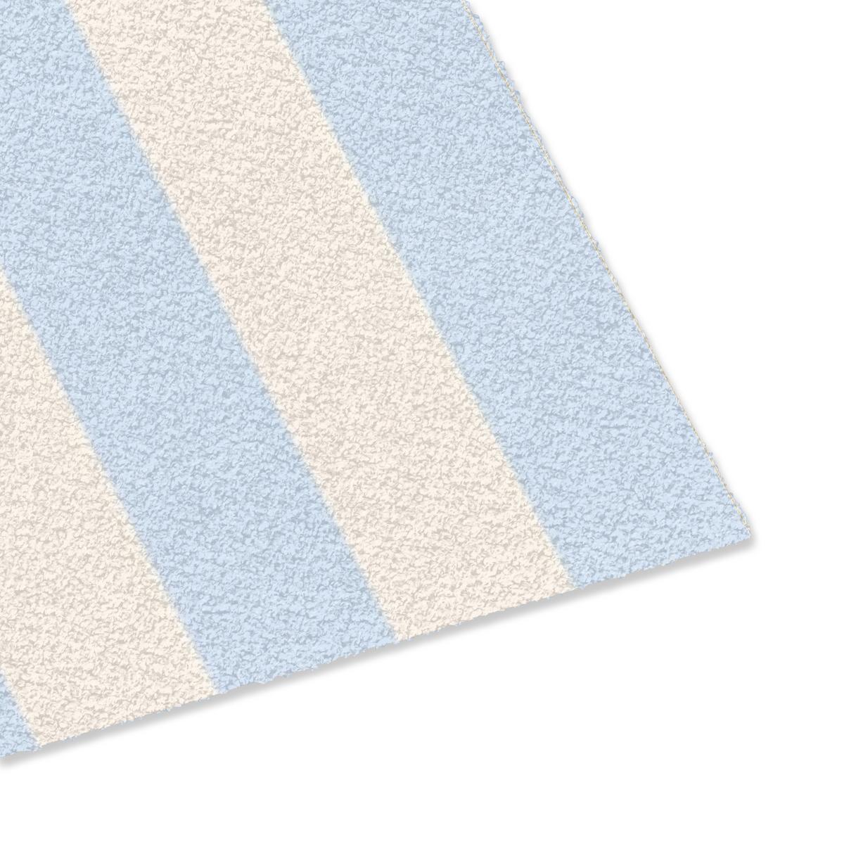FUSSMATTE Orange – Blau – Streifen – Cheers 90x60 cm - Hellblau, Kunststoff (90/0.4cm) - MuchoWow