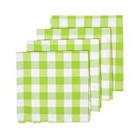 STOFFSERVIETTEN Vichy-Karo grün, 4er-Set 45/45 cm - Grün, Textil (45/45cm) - Homescapes